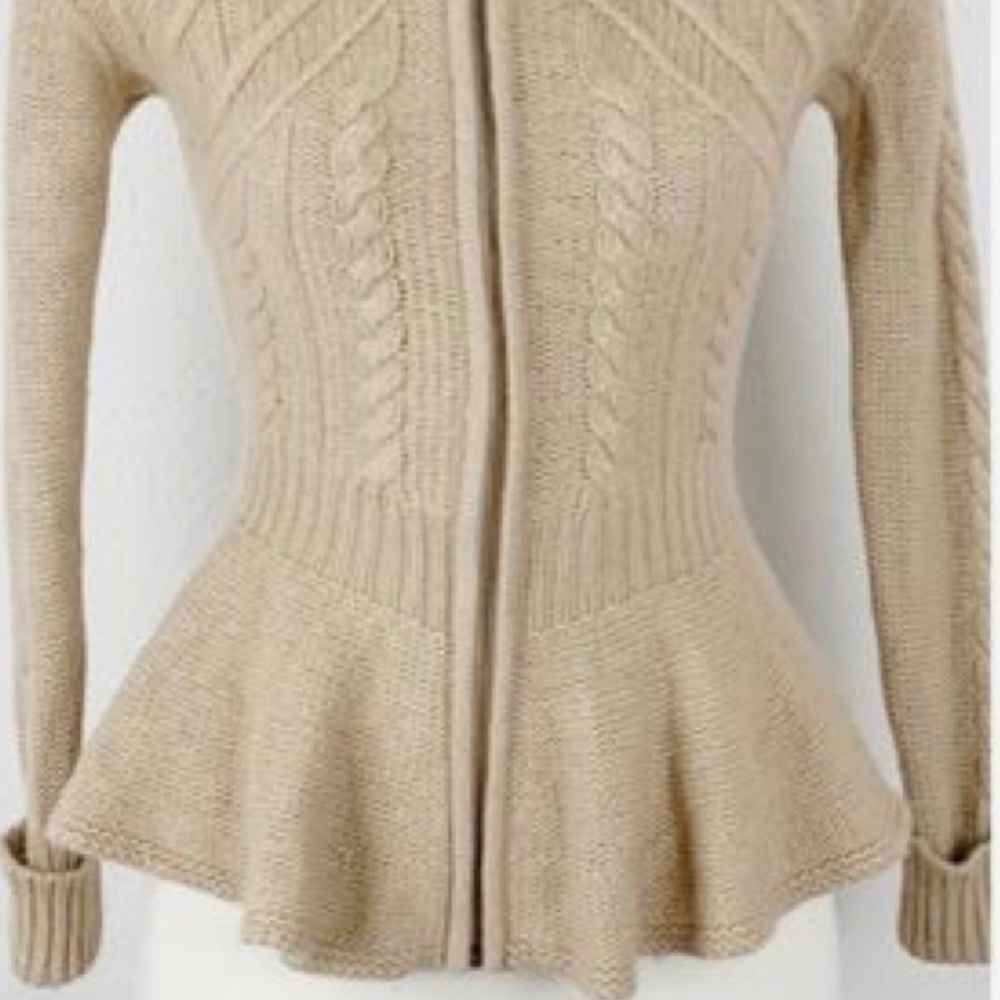 Autumn cashmere beige / camel zip cardigan -M - Picture 7 of 7